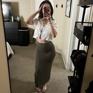 NWT Joie white tie front top